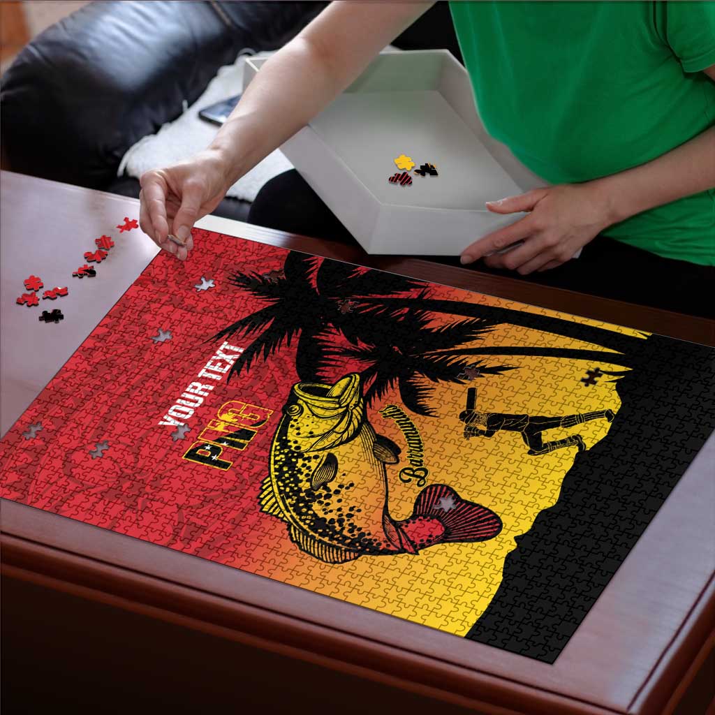 Custom Papua New Guinea Cricket Puzzle PNG Barramundis LT14 - Polynesian Pride