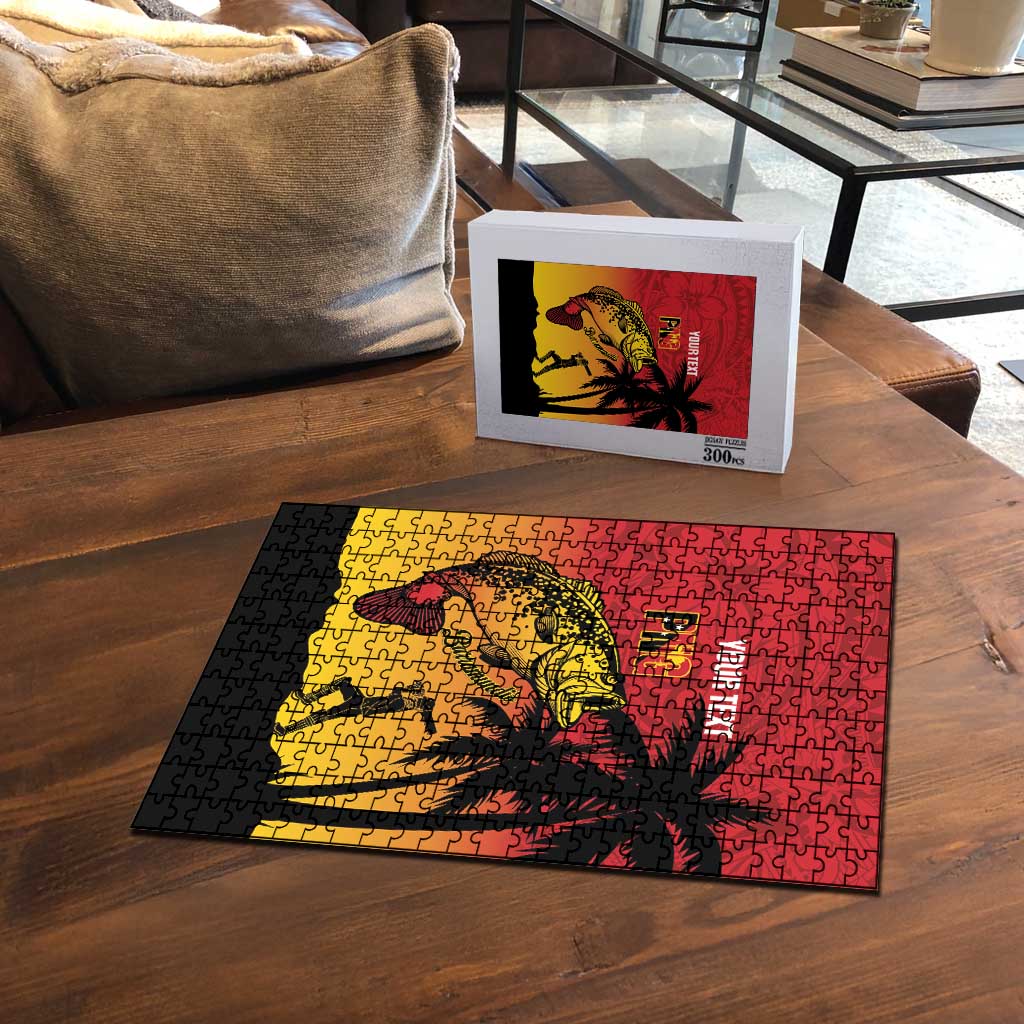 Custom Papua New Guinea Cricket Puzzle PNG Barramundis LT14 - Polynesian Pride