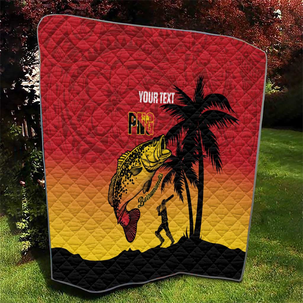 Custom Papua New Guinea Cricket Quilt PNG Barramundis - Polynesian Pride