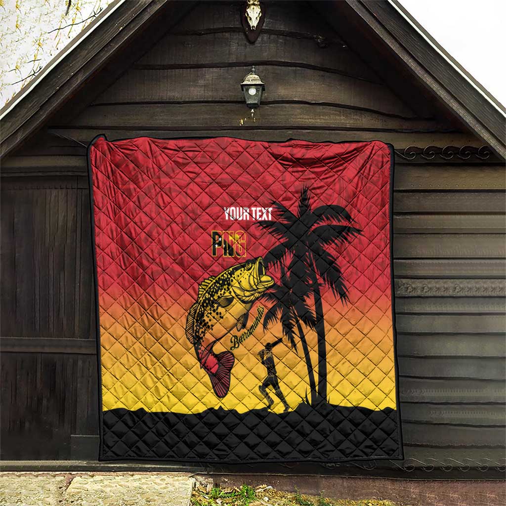Custom Papua New Guinea Cricket Quilt PNG Barramundis - Polynesian Pride