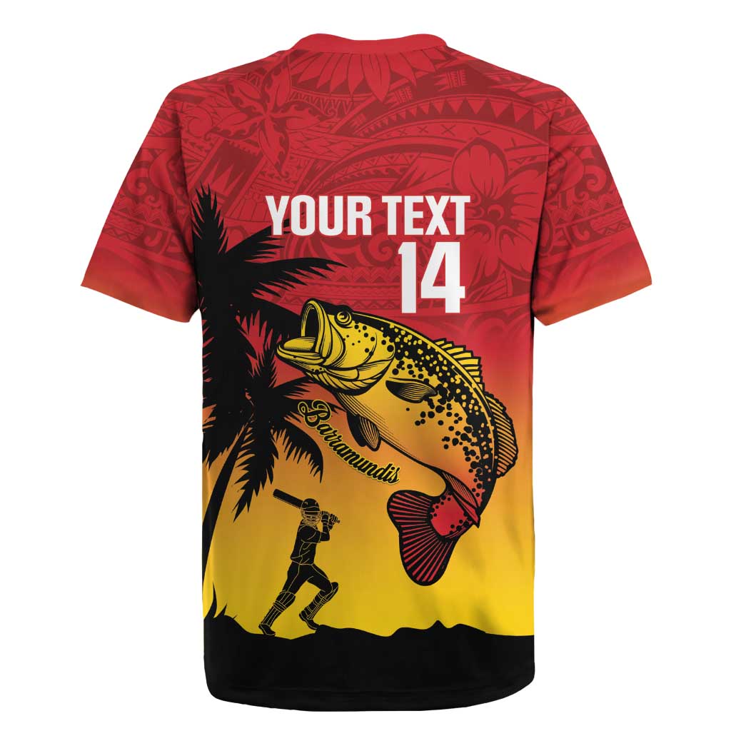 Custom Papua New Guinea Cricket Rugby Jersey PNG Barramundis - Polynesian Pride