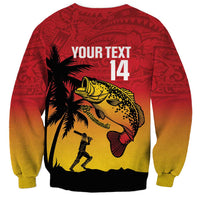 Custom Papua New Guinea Cricket Sweatshirt PNG Barramundis - Polynesian Pride