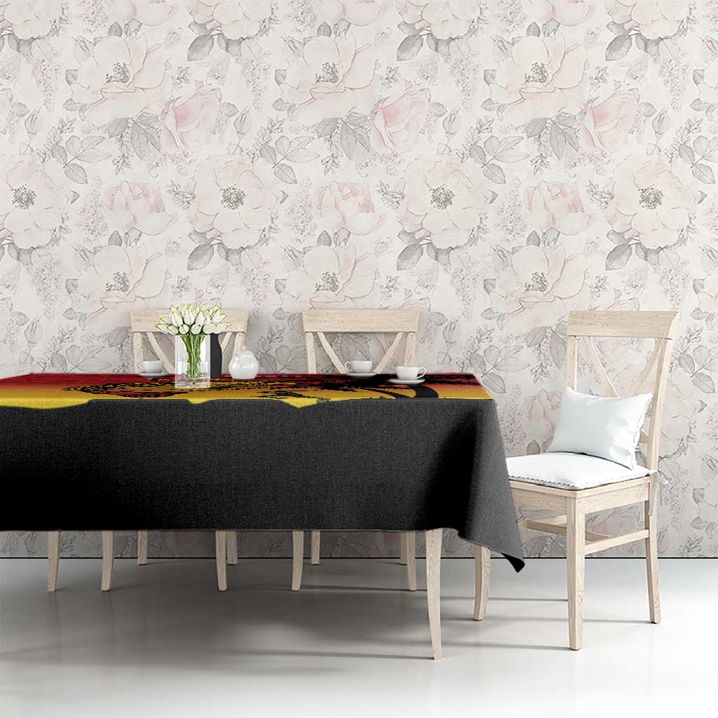 Custom Papua New Guinea Cricket Tablecloth PNG Barramundis - Polynesian Pride