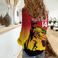 Custom Papua New Guinea Cricket Women Casual Shirt PNG Barramundis - Polynesian Pride
