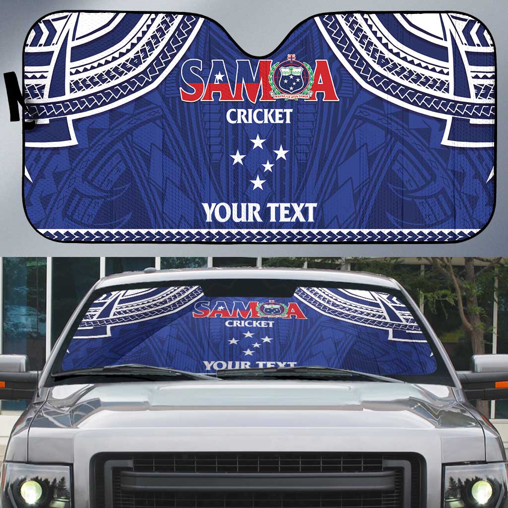Custom Samoa Cricket Auto Sun Shade Go Champions Samoan - Polynesian Pride