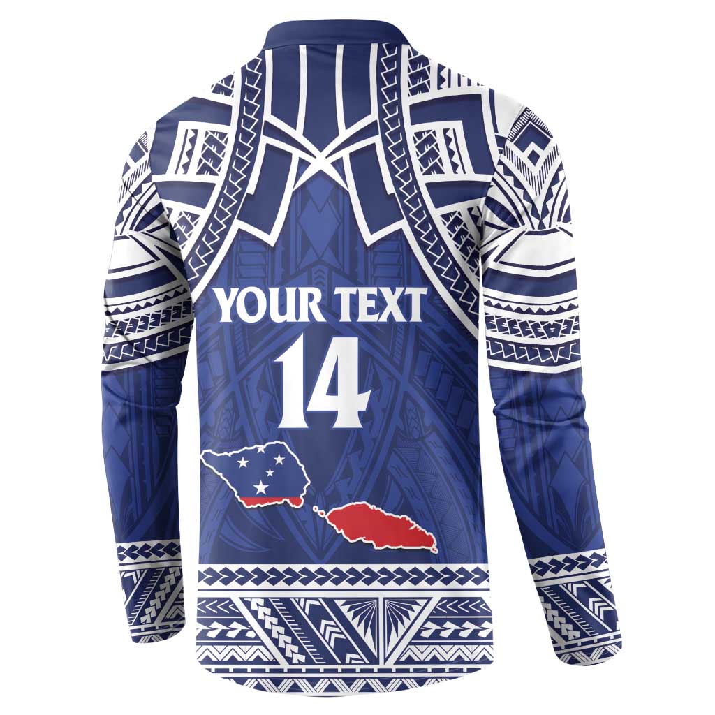 Custom Samoa Cricket Button Sweatshirt Go Champions Samoan - Polynesian Pride