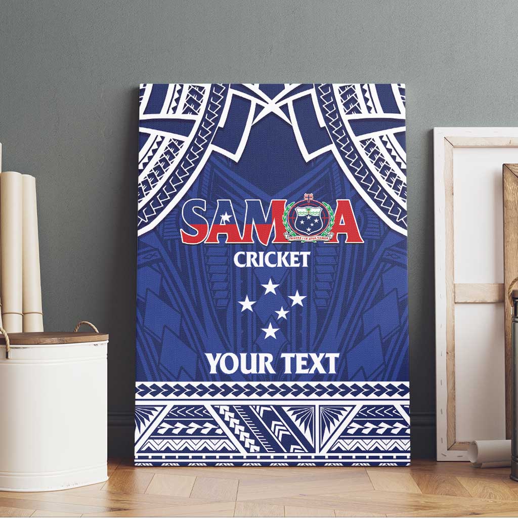 Custom Samoa Cricket Canvas Wall Art Go Champions Samoan - Polynesian Pride