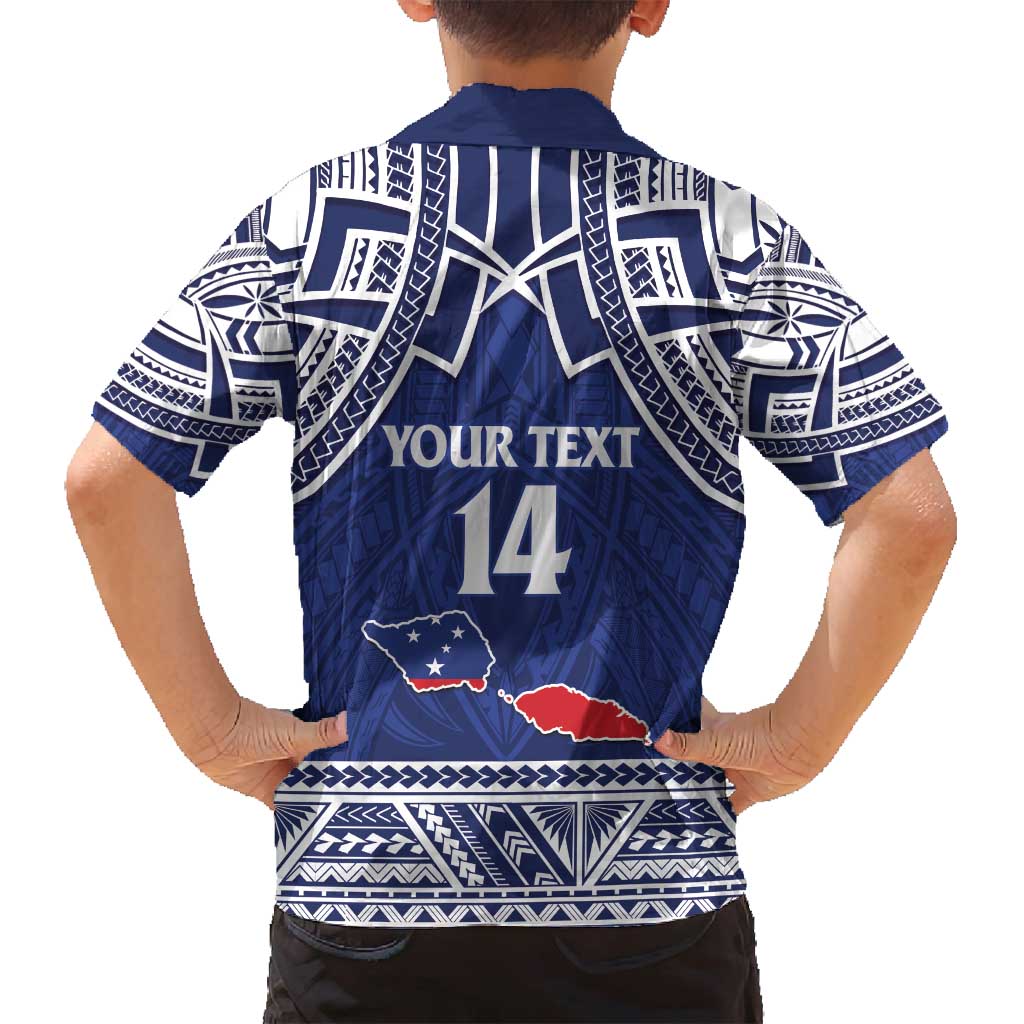Custom Samoa Cricket Family Matching Long Sleeve Bodycon Dress and Hawaiian Shirt Go Champions Samoan - Polynesian Pride