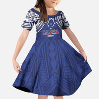 Custom Samoa Cricket Family Matching Long Sleeve Bodycon Dress and Hawaiian Shirt Go Champions Samoan - Polynesian Pride