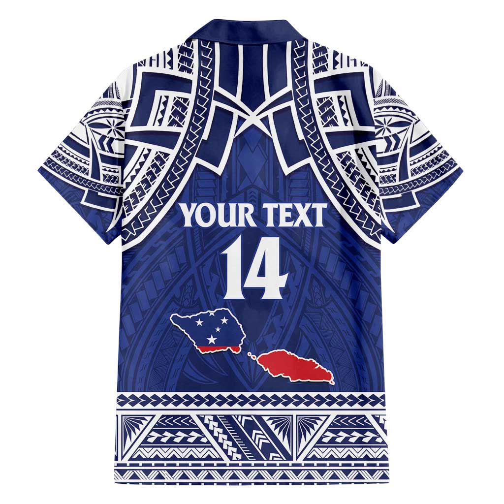 Custom Samoa Cricket Family Matching Long Sleeve Bodycon Dress and Hawaiian Shirt Go Champions Samoan - Polynesian Pride