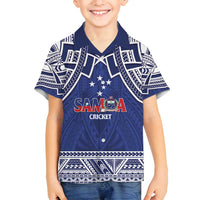 Custom Samoa Cricket Family Matching Long Sleeve Bodycon Dress and Hawaiian Shirt Go Champions Samoan - Polynesian Pride