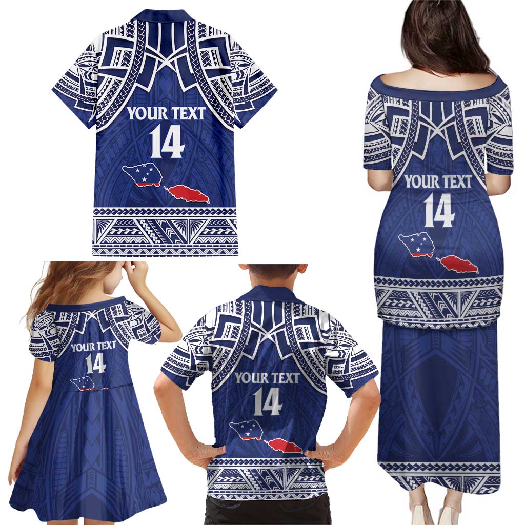 Custom Samoa Cricket Family Matching Puletasi and Hawaiian Shirt Go Champions Samoan LT14 - Polynesian Pride