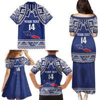 Custom Samoa Cricket Family Matching Puletasi and Hawaiian Shirt Go Champions Samoan LT14 - Polynesian Pride