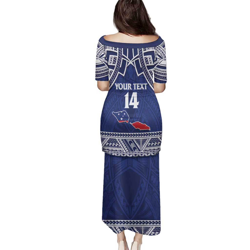 Custom Samoa Cricket Family Matching Puletasi and Hawaiian Shirt Go Champions Samoan LT14 - Polynesian Pride