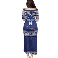 Custom Samoa Cricket Family Matching Puletasi and Hawaiian Shirt Go Champions Samoan LT14 - Polynesian Pride