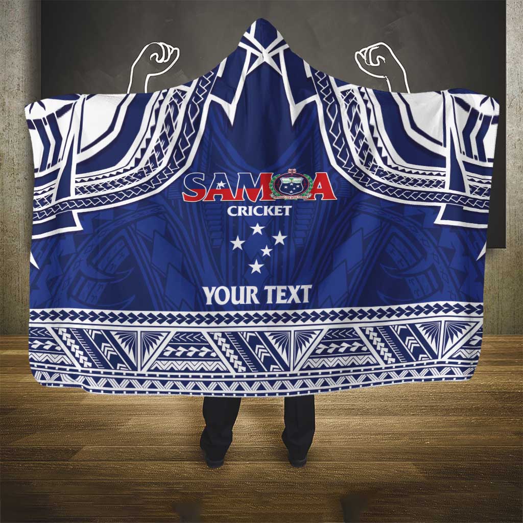 Custom Samoa Cricket Hooded Blanket Go Champions Samoan LT14 - Polynesian Pride