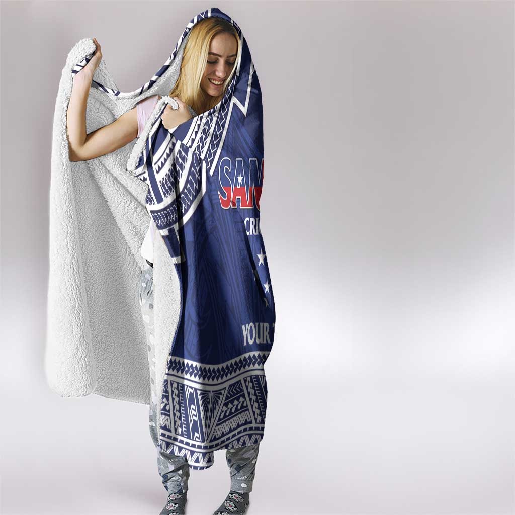 Custom Samoa Cricket Hooded Blanket Go Champions Samoan LT14 - Polynesian Pride