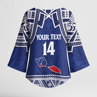 Custom Samoa Cricket Kimono Sleeve Blouse Go Champions Samoan - Polynesian Pride