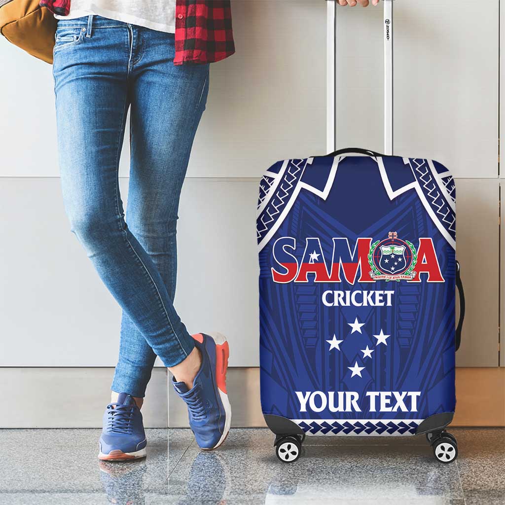 Custom Samoa Cricket Luggage Cover Go Champions Samoan - Polynesian Pride