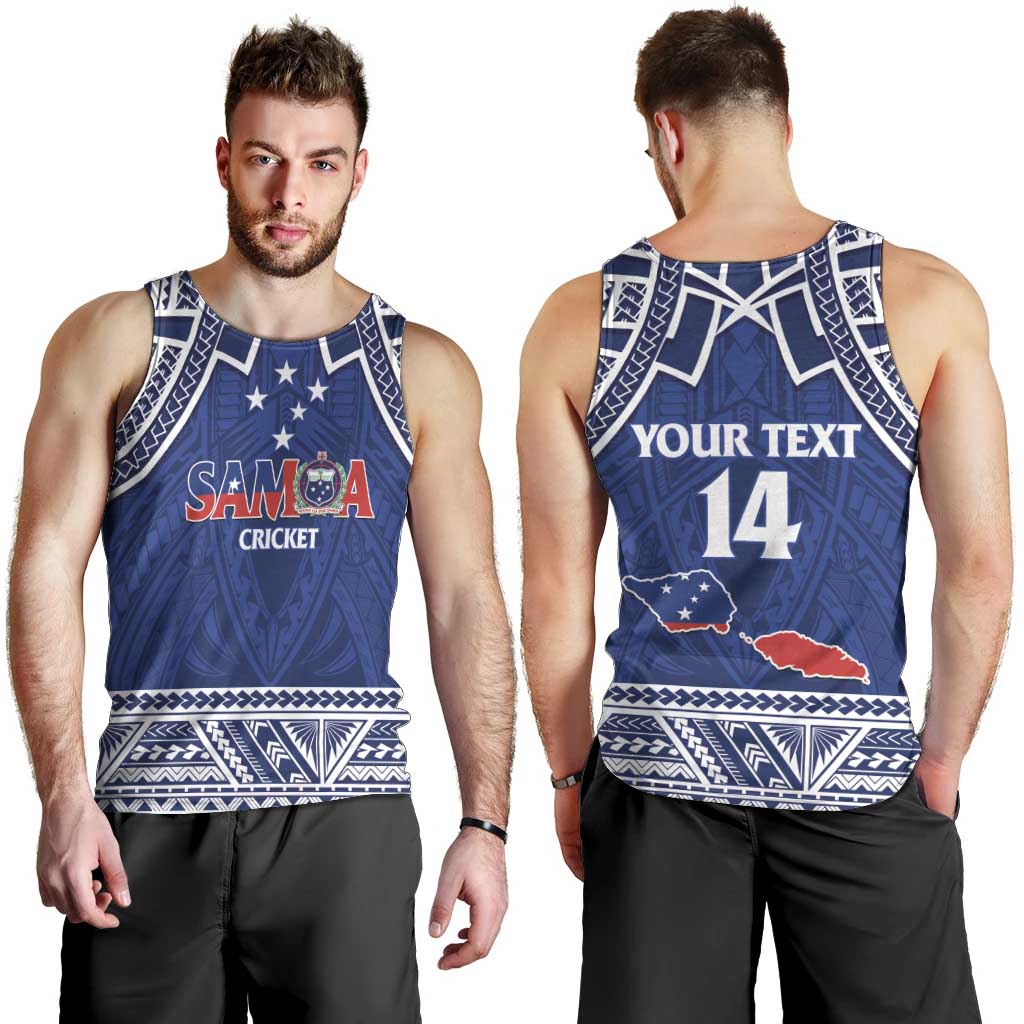 Custom Samoa Cricket Men Tank Top Go Champions Samoan - Polynesian Pride