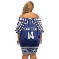 Custom Samoa Cricket Off Shoulder Short Dress Go Champions Samoan - Polynesian Pride