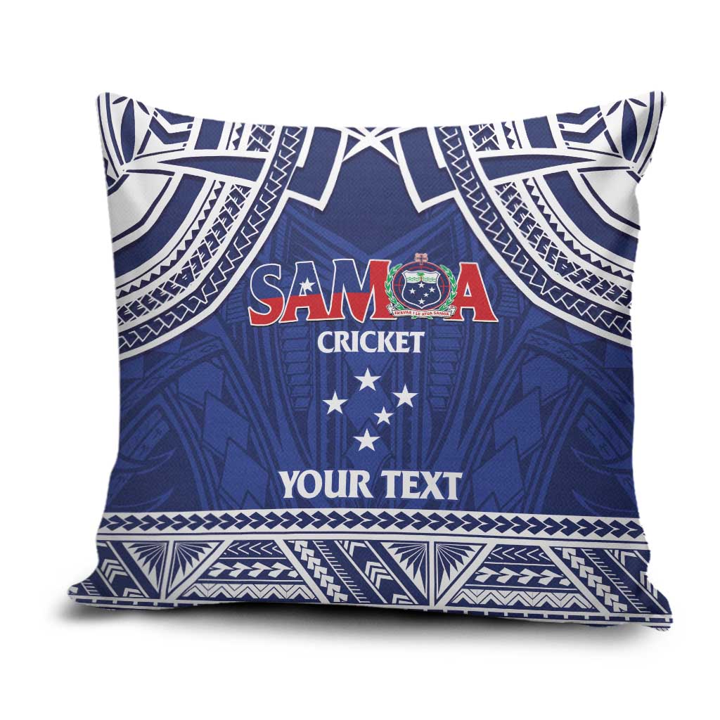 Custom Samoa Cricket Pillow Cover Go Champions Samoan - Polynesian Pride