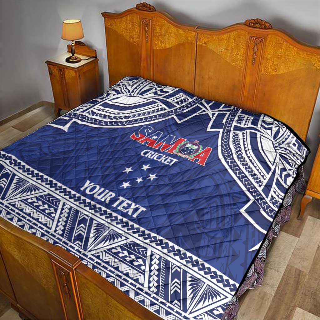 Custom Samoa Cricket Quilt Go Champions Samoan - Polynesian Pride