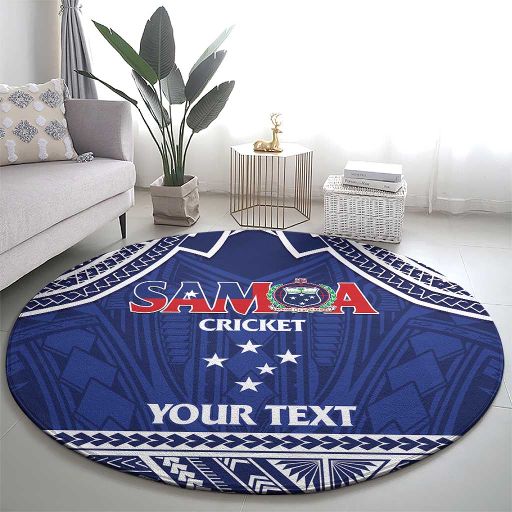 Custom Samoa Cricket Round Carpet Go Champions Samoan - Polynesian Pride