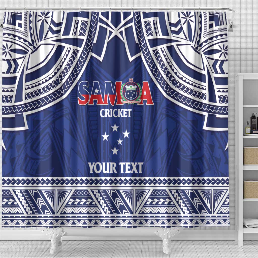 Custom Samoa Cricket Shower Curtain Go Champions Samoan - Polynesian Pride