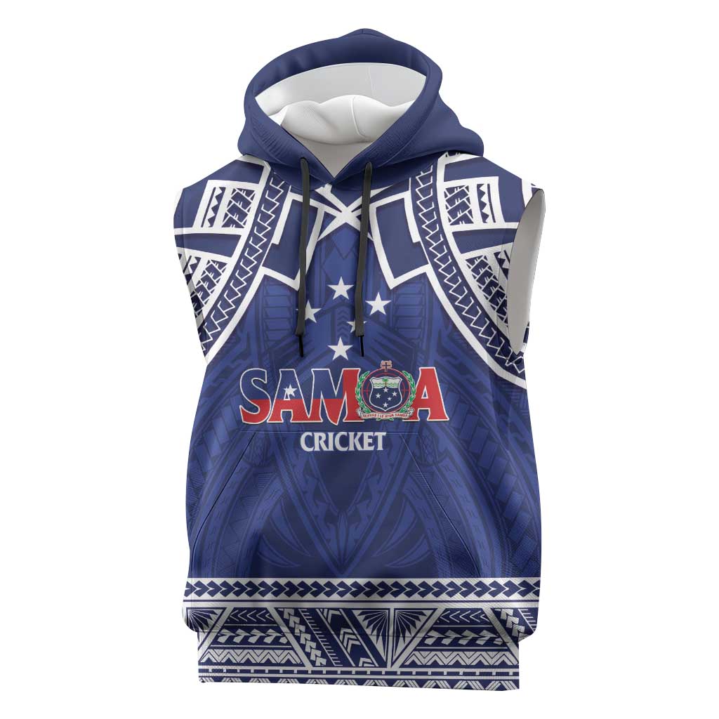 Custom Samoa Cricket Sleeveless Hoodie Go Champions Samoan - Polynesian Pride