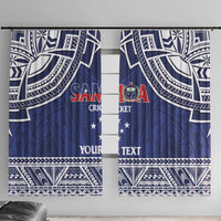 Custom Samoa Cricket Window Curtain Go Champions Samoan - Polynesian Pride