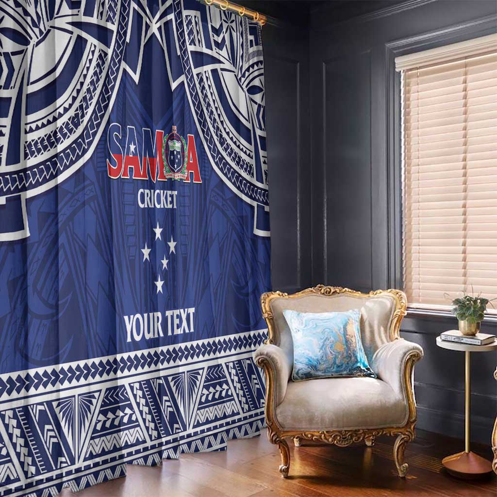 Custom Samoa Cricket Window Curtain Go Champions Samoan - Polynesian Pride