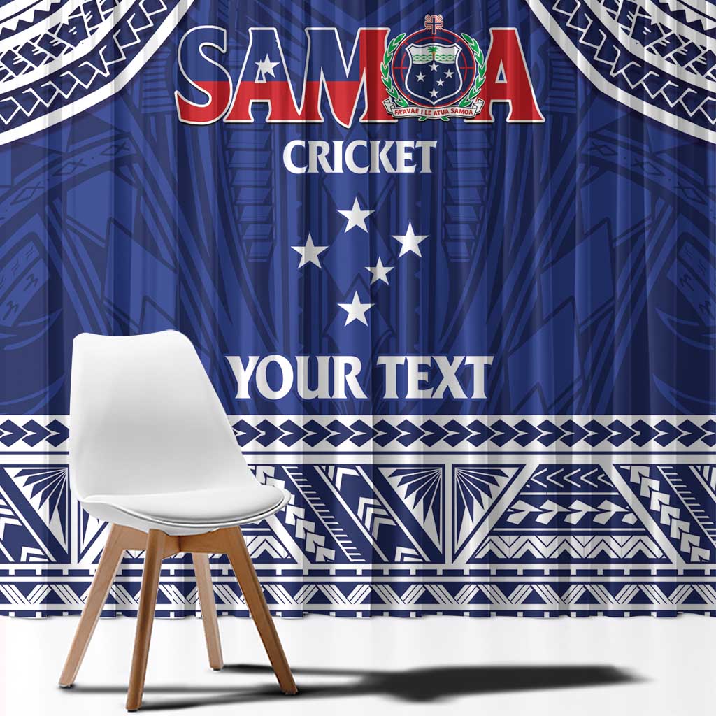 Custom Samoa Cricket Window Curtain Go Champions Samoan - Polynesian Pride