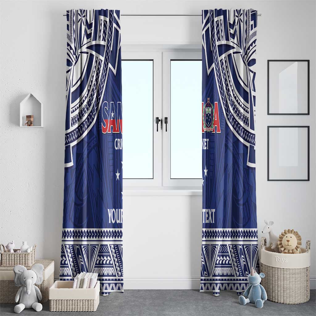 Custom Samoa Cricket Window Curtain Go Champions Samoan - Polynesian Pride