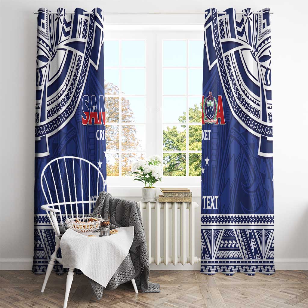 Custom Samoa Cricket Window Curtain Go Champions Samoan - Polynesian Pride