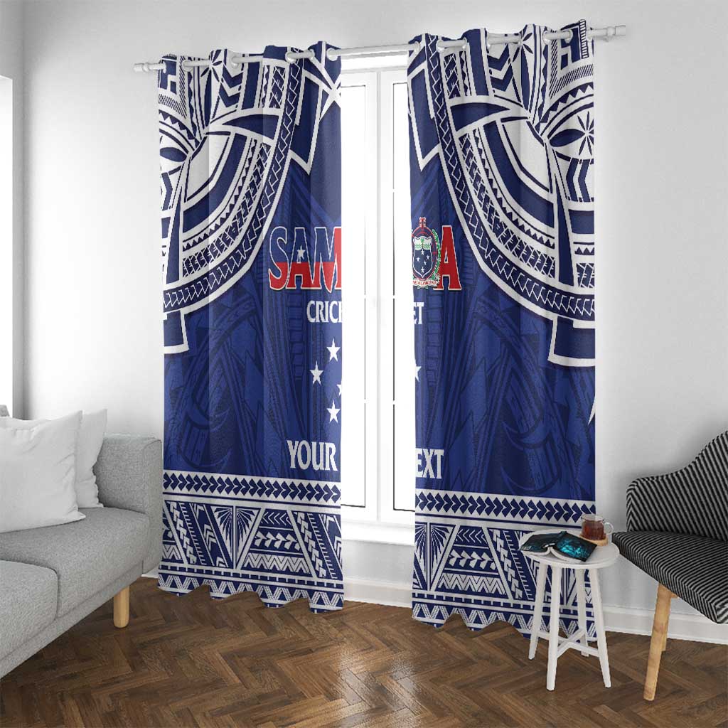 Custom Samoa Cricket Window Curtain Go Champions Samoan - Polynesian Pride