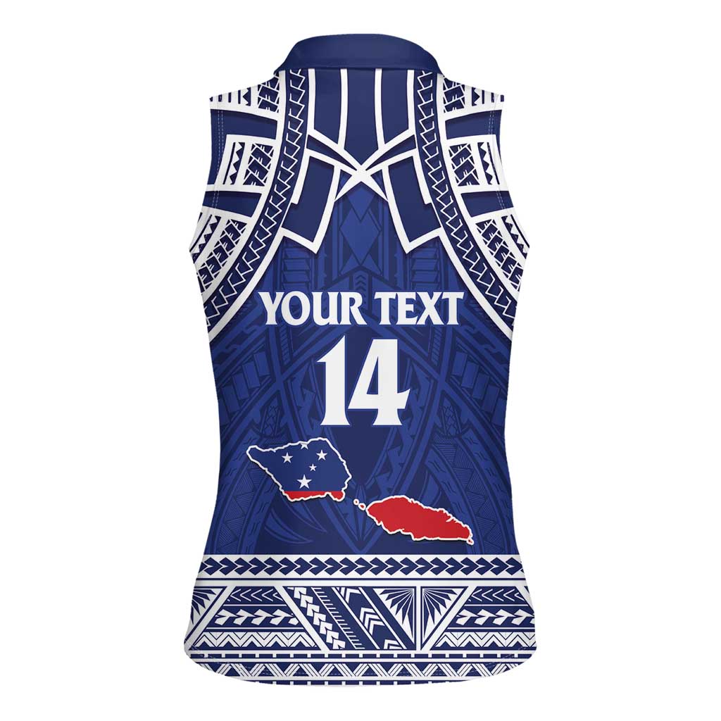 Custom Samoa Cricket Women Sleeveless Polo Shirt Go Champions Samoan LT14 - Polynesian Pride