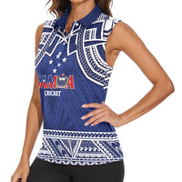 Custom Samoa Cricket Women Sleeveless Polo Shirt Go Champions Samoan LT14 - Polynesian Pride