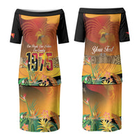 Personalised Papua New Guinea Independence Day Couples Matching Puletasi and Hawaiian Shirt One People One Nation One Country LT14 - Polynesian Pride