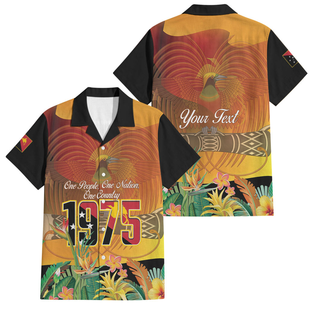 Personalised Papua New Guinea Independence Day Family Matching Summer Maxi Dress and Hawaiian Shirt One People One Nation One Country