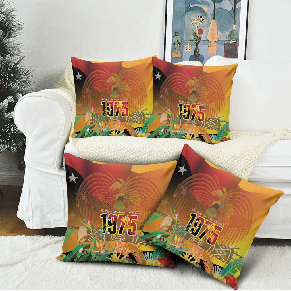 Papua New Guinea Independence Day Pillow Cover One People One Nation One Country