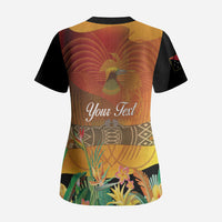 Personalised Papua New Guinea Independence Day Scrub Top One People One Nation One Country