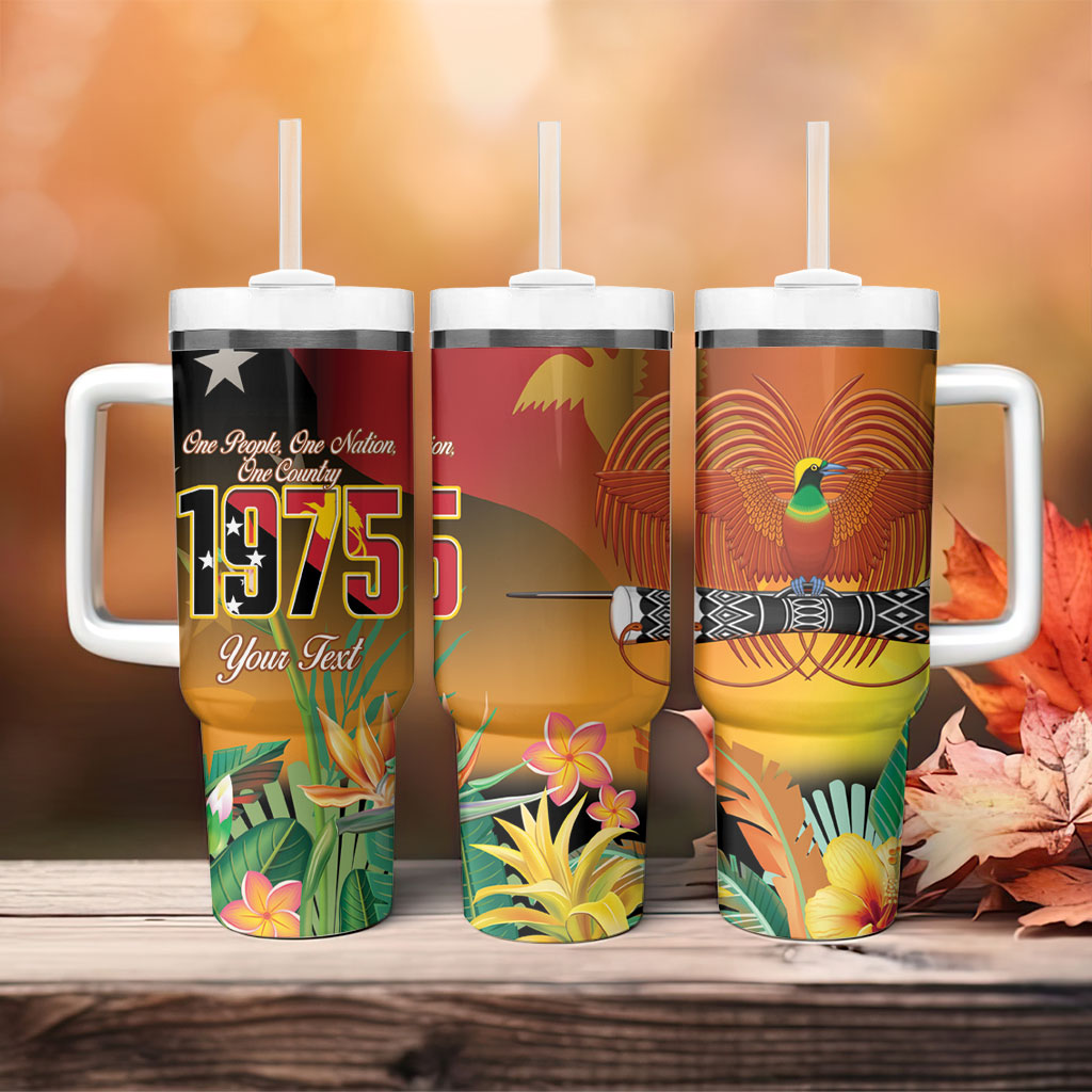 Personalised Papua New Guinea Independence Day Tumbler With Handle One People One Nation One Country