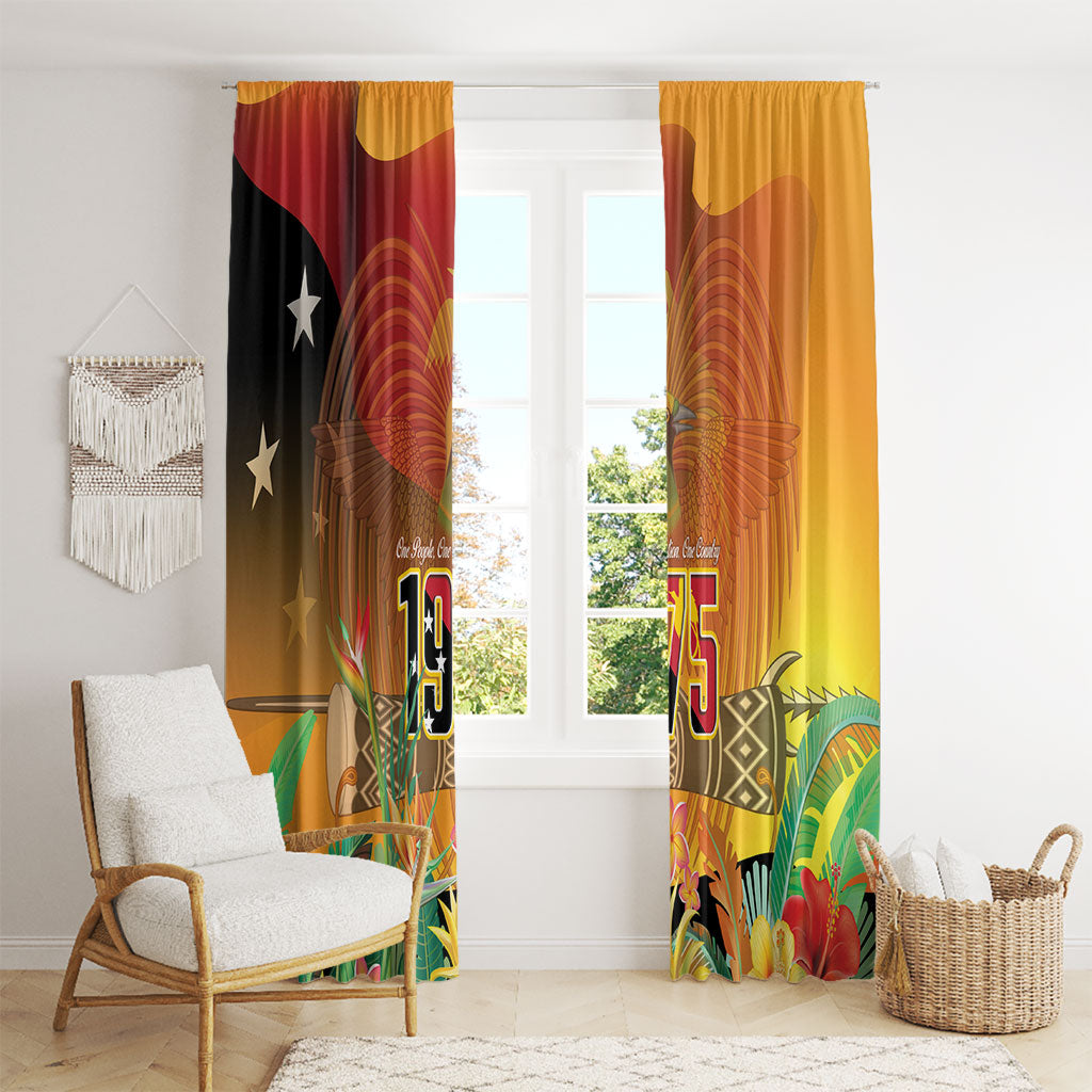 Papua New Guinea Independence Day Window Curtain One People One Nation One Country