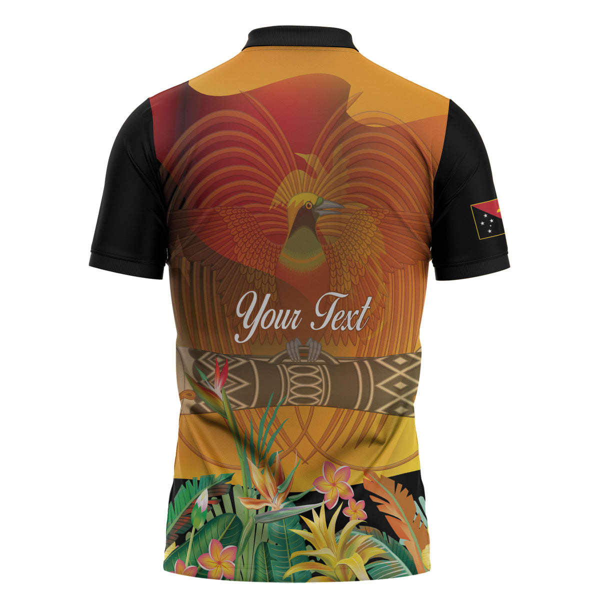 Personalised Papua New Guinea Independence Day Zipper Polo Shirt One People One Nation One Country
