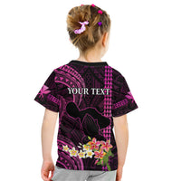 Personalised Hawaii Kid T Shirt Pray For Maui Hawaiian Plumeria Be Strong Pink Verison LT14 - Polynesian Pride