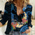 Hawaii Women Casual Shirt Pray For Maui Hawaiian Plumeria Be Strong Blue Verison LT14 Female Blue - Polynesian Pride
