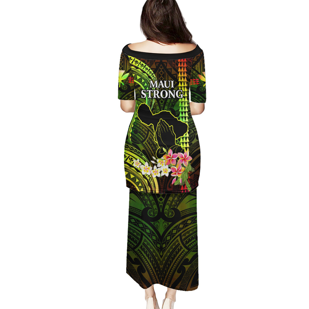 Hawaii Puletasi Pray For Maui Hawaiian Plumeria Be Strong Reggae Verison LT14 - Polynesian Pride