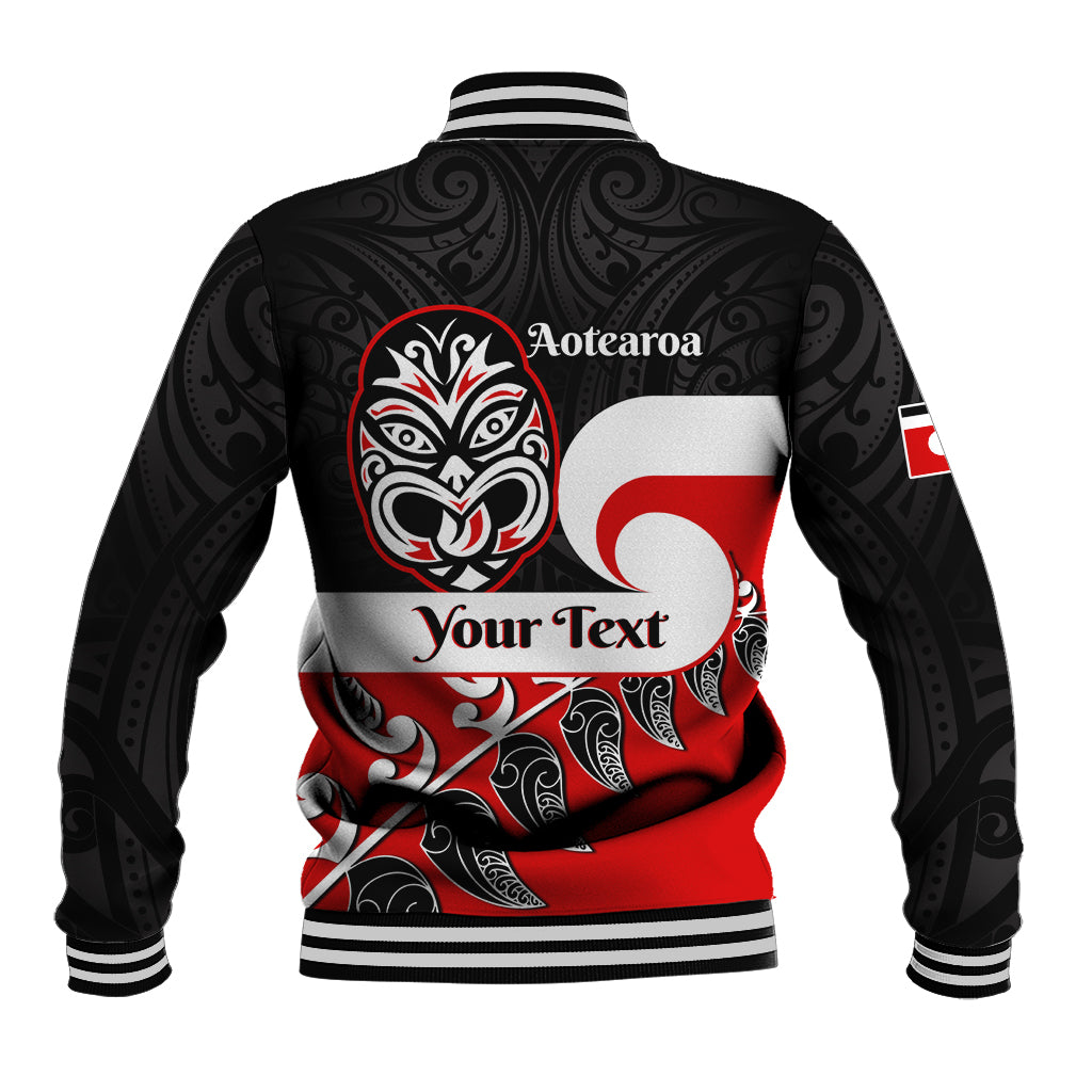 Personalised Te Reo Maori New Zealand Baseball Jacket Kia Haka Maori Fern With Tino Rangatiratanga LT14 - Polynesian Pride