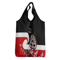 Te Reo Maori New Zealand Grocery Bag Kia Kaha Maori Fern With Tino Rangatiratanga